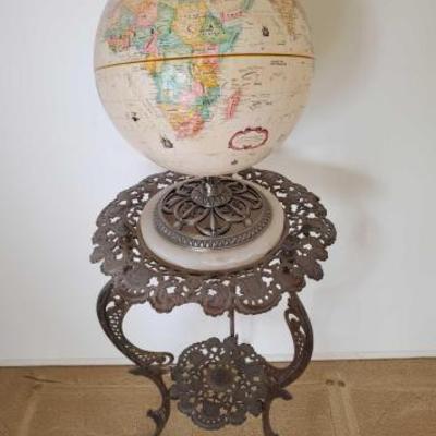 #14020 â€¢ Side Table and Globe
