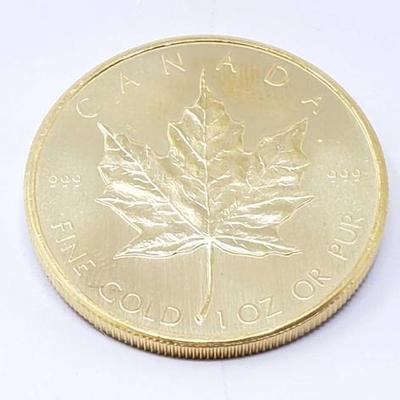 #114 • 1 Oz Canadian Maple Leaf .9999 Gold Coin
