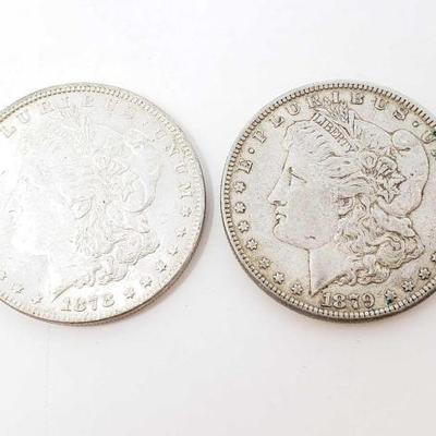 #220 â€¢ 1878 And 1879 Morgan Silver Dollars
