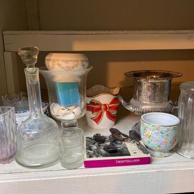 #9522 â€¢ Glassware And Plated Silver Pieces
