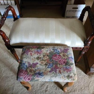 #14058 • 2 Antique Stools
