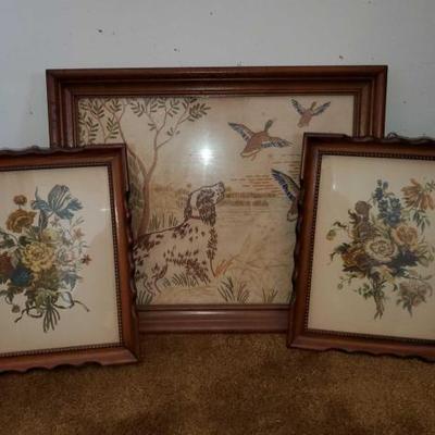 #8572 â€¢ 3 Pieces Of Framed Artwork
