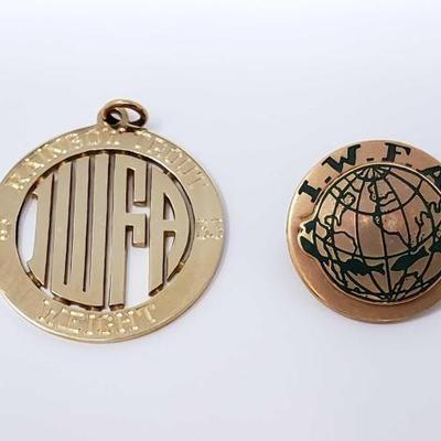 #558 â€¢ 14k Gold Pendant and Pin, 11.2g

