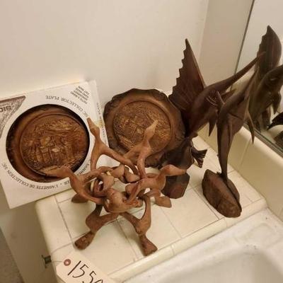 #2272 • Wooden Sculptures and Collector Plates