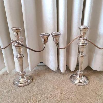 #10054 â€¢ 2 Sterling Silver Candlestick Holders
