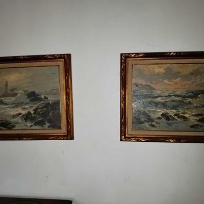 #13014 â€¢ 2 Peices Of Framed Artwork
