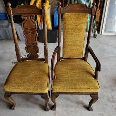 #12600 • 2 Wooden Chairs