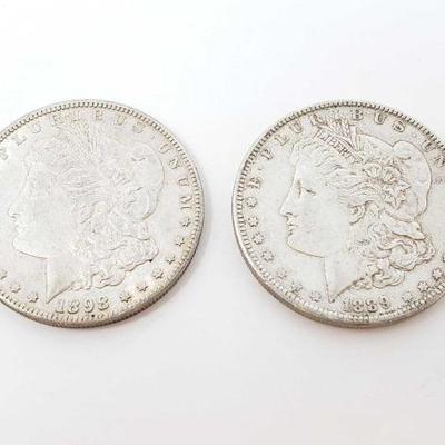 #202 â€¢ 1898-S And 1898 Morgan Silver Dollars
