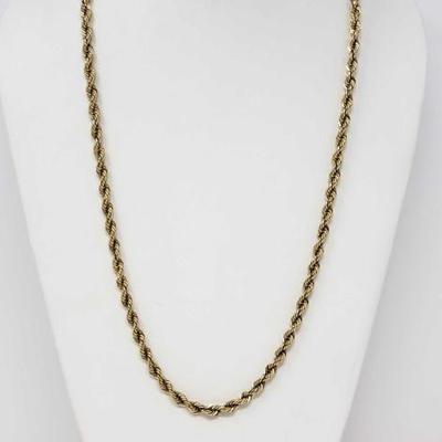 #716 • 10k Gold Rope Chain, 18.3g