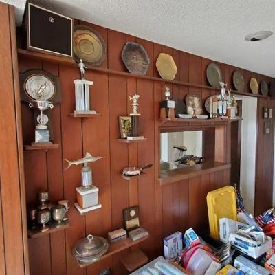 #2208 â€¢ Assorted Awards and two Hitachi Speakers
