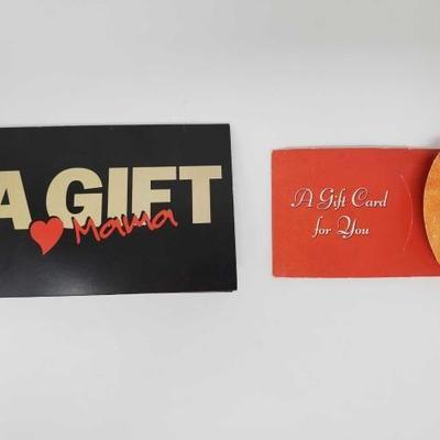 #801 • 2 Gift Cards