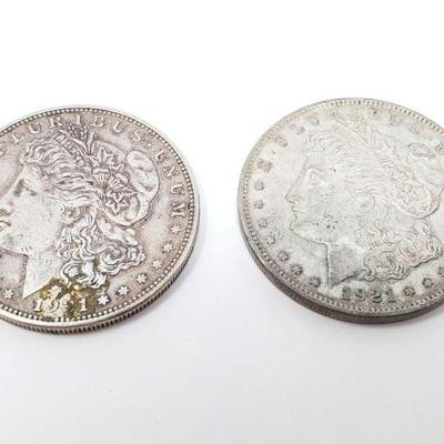 #182 â€¢ 1921 And 1921-S Morgan Silver Dollars
