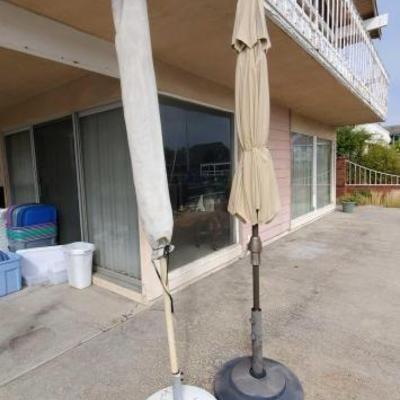 #11042 â€¢ 2 Outdoor Sun Umbrellas
