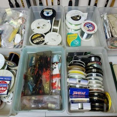 #2380 â€¢ Totes of Lures and Fishing Line

