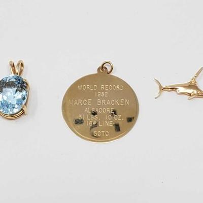 #563 â€¢ 3 14k Gold Pendants, 5.5g
