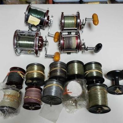 #2322 â€¢ 4 Penn Reels and 10 Spools of Line
