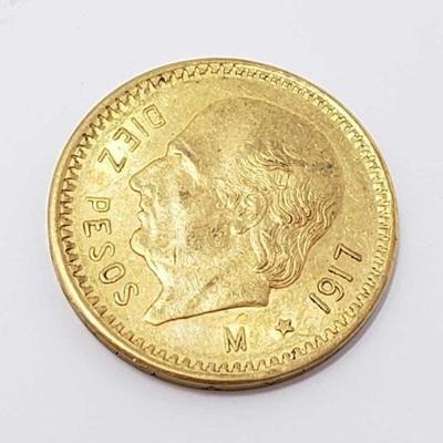 #504 â€¢ 1917 10 Pesos .900 Gold Coin

