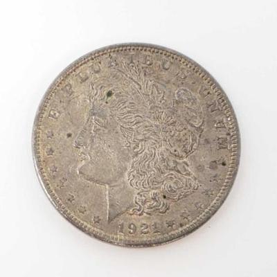 #583 â€¢ 1921 Morgan Silver Dollar, 26.6g

