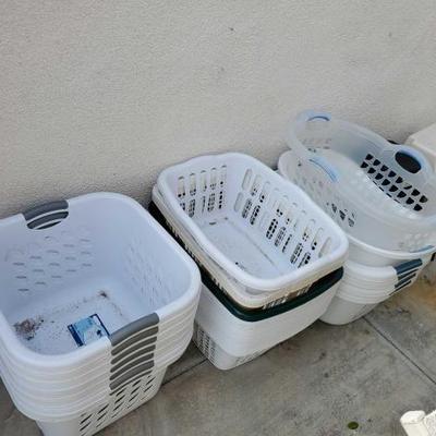 #11046 â€¢ 28 Laundry Baskets, 2 Step Stools
