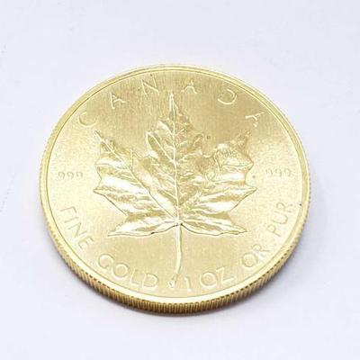 #150 â€¢ 1 Oz Canadian Maple Leaf .9999 Gold Coin
