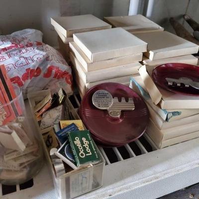 #12404 • Approx 30 American Bonded Escrow Ash Trays and Matches