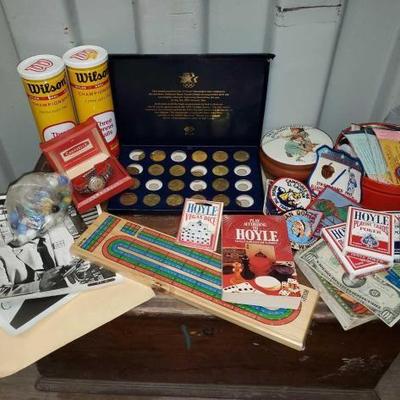 #8032 â€¢ Wilson Tennis Balls, Vegas Dice, Hoyle Playing Cards, Patches, and More!
