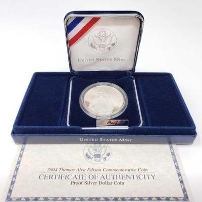 #843 • 2004 Thomas Alva Edison Commemorative Silver Dollar