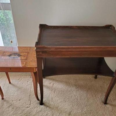 #14070 â€¢ 2 Wooden End Tables
