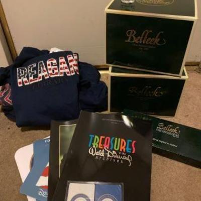 #10558 â€¢ Beleek China Mantel Clocks, Mouse Pads, TShirts (XL) and More
