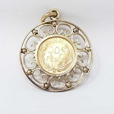 #525 • 14k Gold Pendant With .900 Gold Coin, 3.9g
