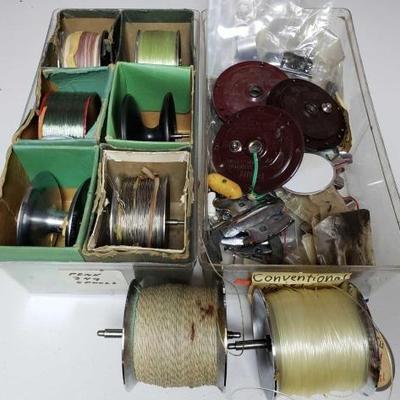 #2342 â€¢ 6 Spools for Penn 349 and 2 Other Spools with Conventional Reel Parts
