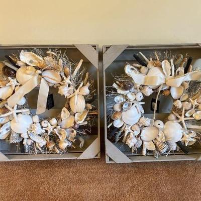 #12084 • 2 New Sea Shell Wreaths