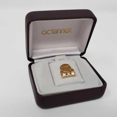 #676 • 14k Gold Diamond Tie Pin, 2.2g