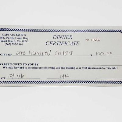 #834 • Captain Jacks Gift Certificate