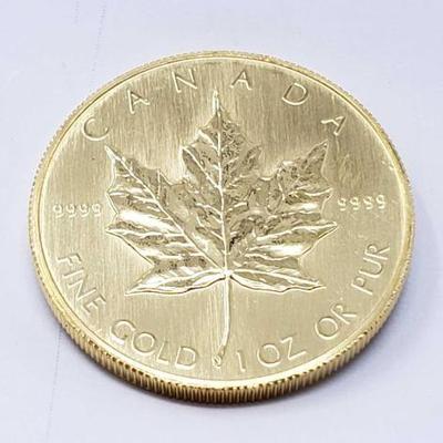 #116 â€¢ 1 Oz Canadian Maple Leaf .9999 Gold Coin
