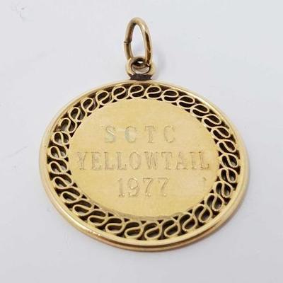#564 â€¢ 14k Gold SCTC Yellowtail Pendant, 4g
