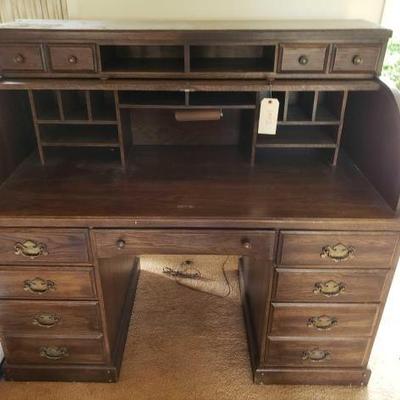 #12058 â€¢ Vintage Roll Top Desk
