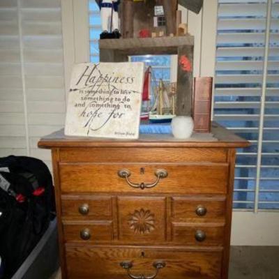 #11022 â€¢ Americaâ€™s Cabin Lexington Dresser with Home Decor
