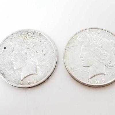 #260 • 1923 And 1922-S Silver Peace Dollars