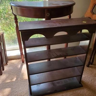 #12644 • Wooden Table and Shelving