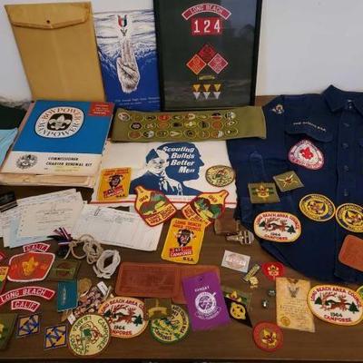 #8648 â€¢ Cub Scouts Uniform Button Up, Certificates, Patches and More
