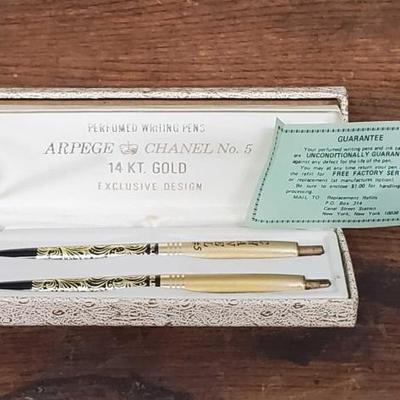 #8013 â€¢ Perfumed Writing Pens 14 KT. Gold Exclusive Design
