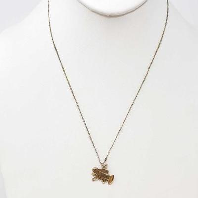 #571 â€¢ 14k Gold Pendant, 12k Gold Filled Chain, 2.9g
