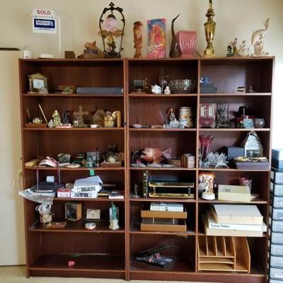#9554 • Knick Knacks, Vases, Bookends, Collectibles, Organizers, And More