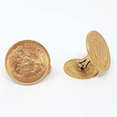 #524 â€¢ Cufflinks With .900 Gold Coins, 13.5g

