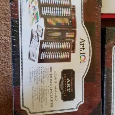#12674 • 2 Art 101 Essential Kits, 2 Chinese Brush Painting Kits, and 2 Art School Watercolor Painting Sets