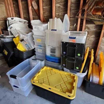 #12604 • Plastic Totes & File Boxes