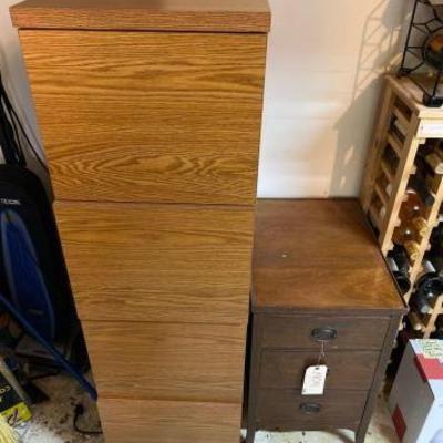 #14050 â€¢ Mahogany End Table and File Cabinet
