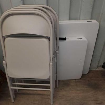 #8054 â€¢ 2 Foldable Tables, 4 Foldable Chairs
