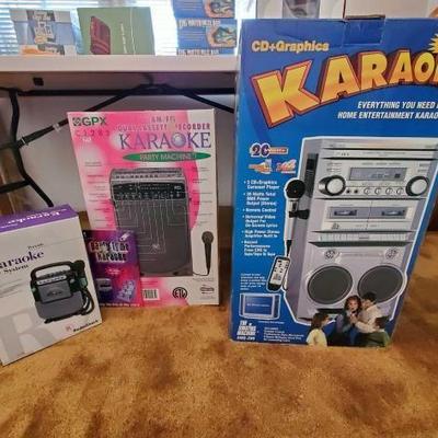 #8594 â€¢ 3 Brand New In Box Karaoke Machines
